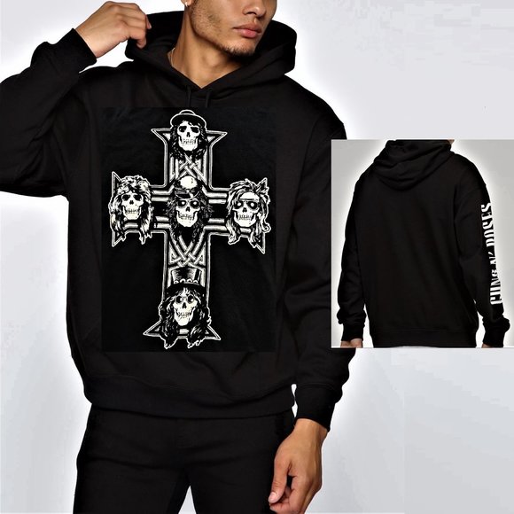Guns N Roses Appetite For Destruction H&M rock Official Hoodie L fits XL NWT - Picture 1 of 6